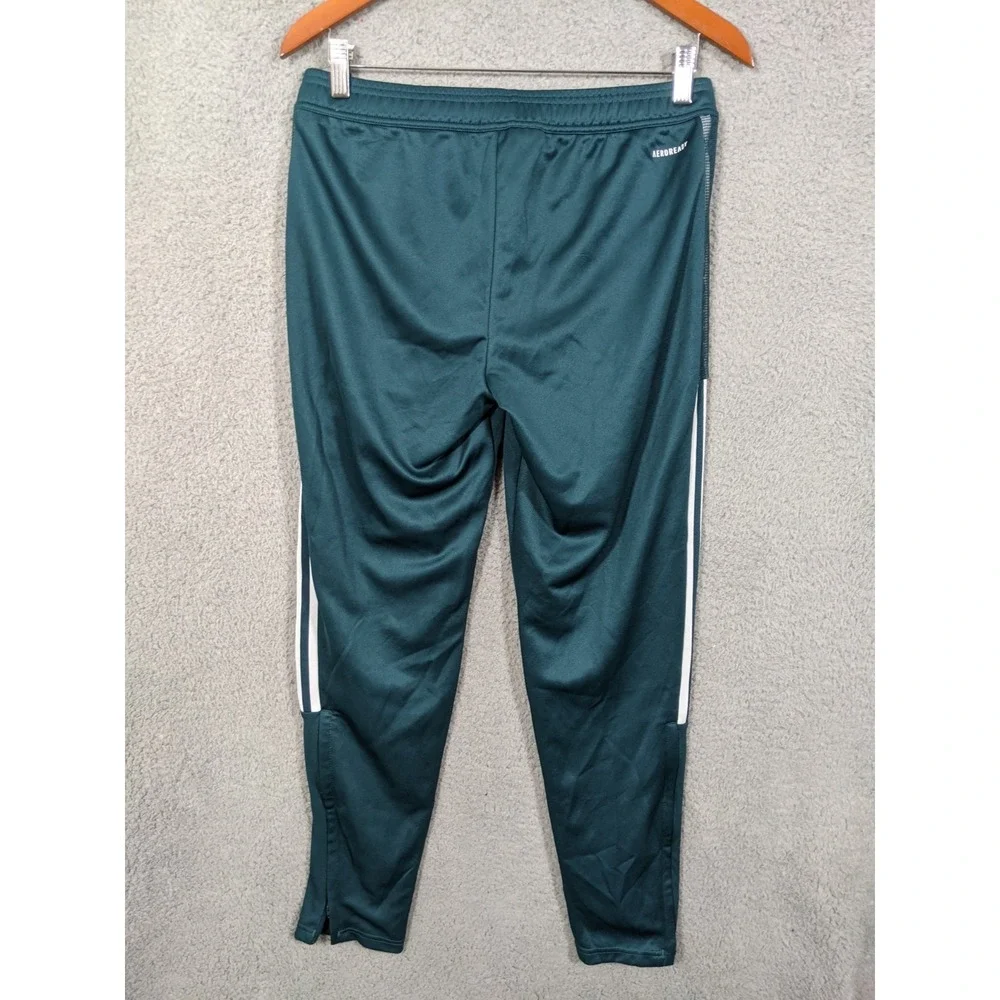 Adidas Aeroready Tiro 21 Track Pants Men 31 Teal 3 Stripes Ankle Zip Athleisure